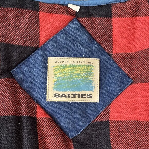 Vintage Cooper Collections Salties M Zip Off Jean Jacket Flannel Liner WPL 5924 - Picture 15 of 15
